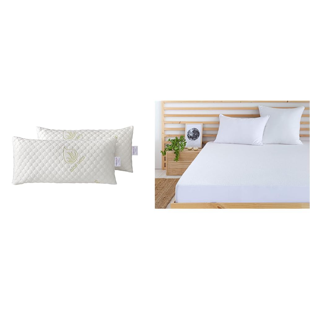 Almohada viscoelástica transpirable y cubre colchón impermeable