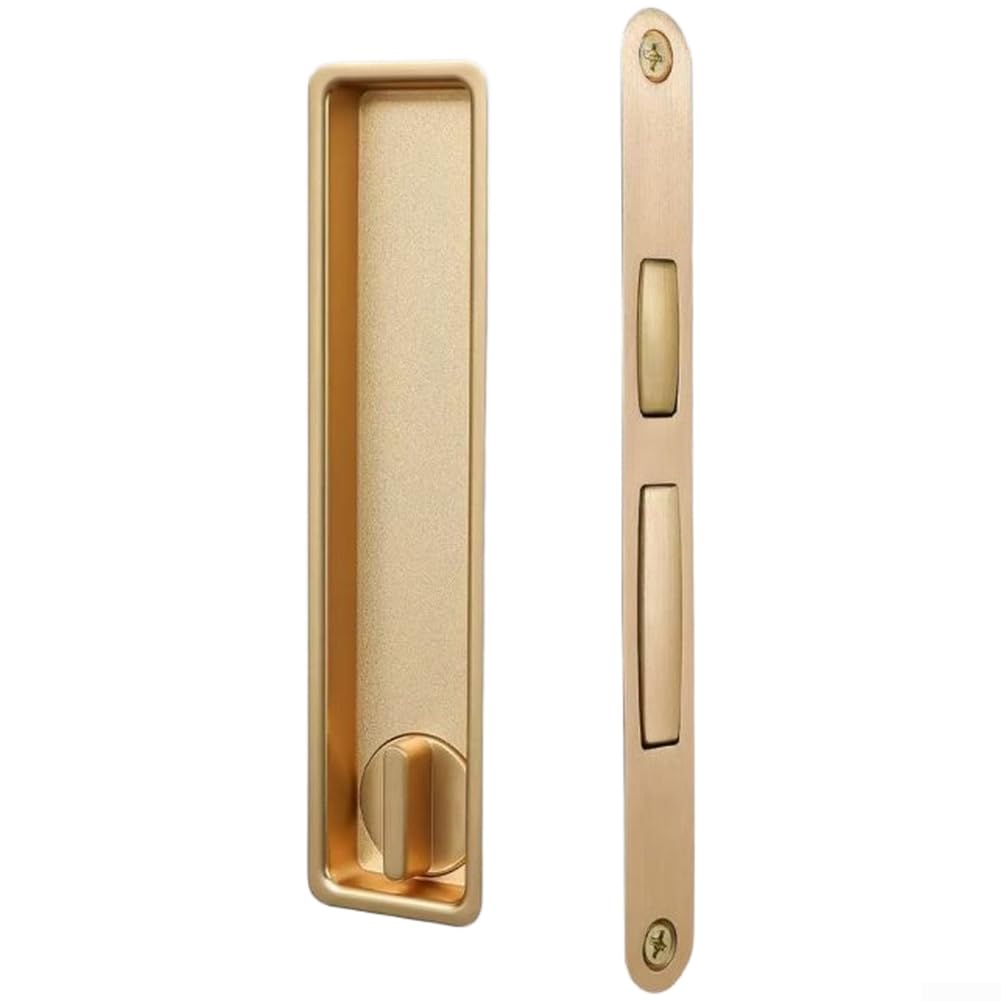 Zinklegierung Schiebetürschloss 15.8cm Push-Open(Gold)