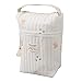 evhooe Quilting Embroidered Diapers Bag, Cotton Baby Stroller Zipper Bag with Smooth Zipper and Ergonomic Handle, for Bottle Wipes Pacifier Toys Outdoor Travel (Bear)