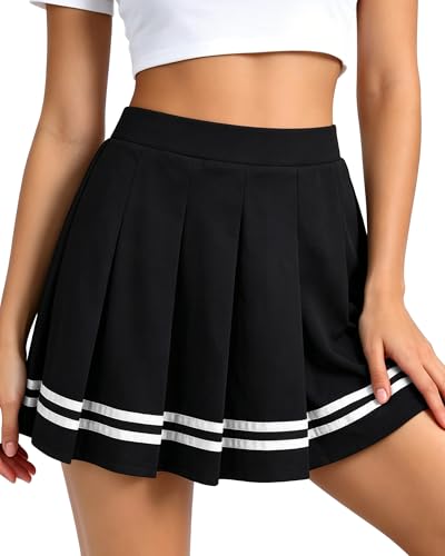Mini jupe pour femme avec pantalon à carreaux et jupe de sport plissée