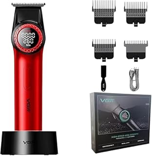 ماكينة حلاقة الشعر الاحترافية V-977 للرجال 8000 دورة في الدقيقة على شكل حرف T ماكينة حلاقة لاسلكية قابلة لإعادة الشحن مع شاشة ليد
