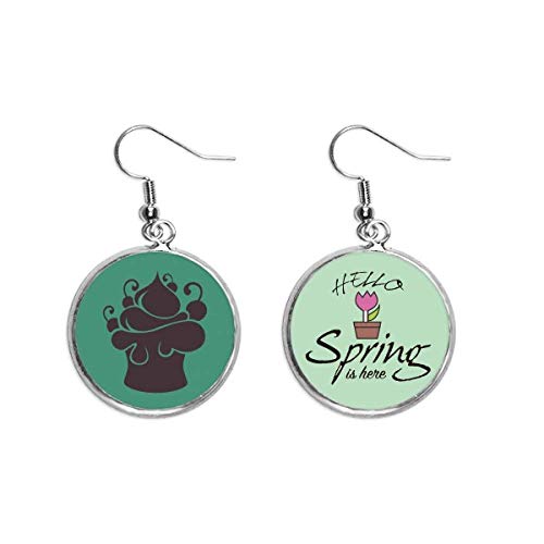 Pendientes de primavera mujer colgante helado de fruta negra joyas decorativas