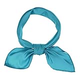 LL Ladies Pretty Silk Blend Neckerchief Square Scarf Vintage Inspired Many Color