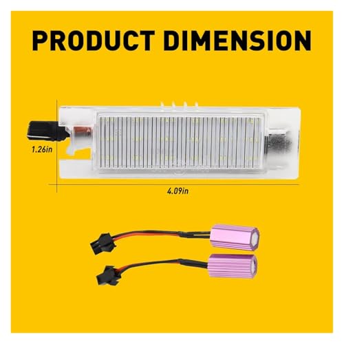 Luz LED matrícula Canbus Opel para solucionar error de bombilla fundida luz impermeable 5