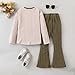 Kxuryueo Girl Fall Clothes Fall Winter Outfits Sets Casual Fashion Trendy Knit Pants Set Size 7 8