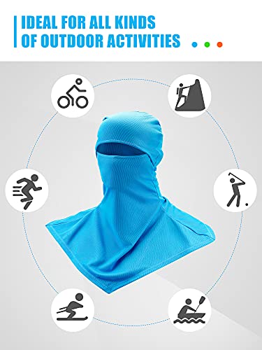 Image of SATINIOR 3 Piece Balaclava Face Cover Sun Protection Neck Cover Summer Balaclava for Men Women Outdoor Sports UV Protector
