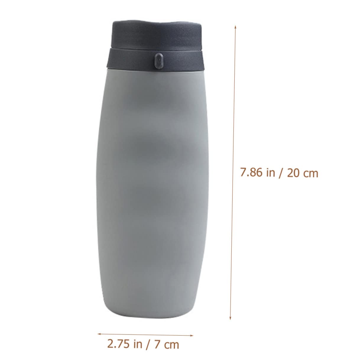 Toddmomy Faltbecher Wasserflaschen Wandern Krüge Faltbare Wasserflasche für unterwegs Faltbare Reiseflaschen Faltbare Flaschen Kieselgel Grey Wiederverwendbar