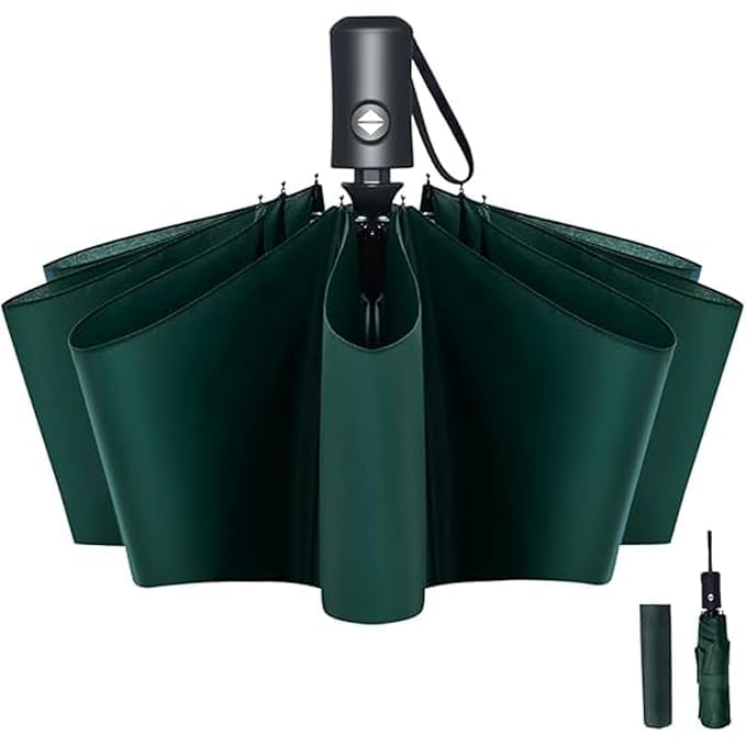 Image of SIEPASA Automatic Open Close Compact Travel Umbrella with Wind Vent Umbrella big size Lightweight Windproof Folding for men Women