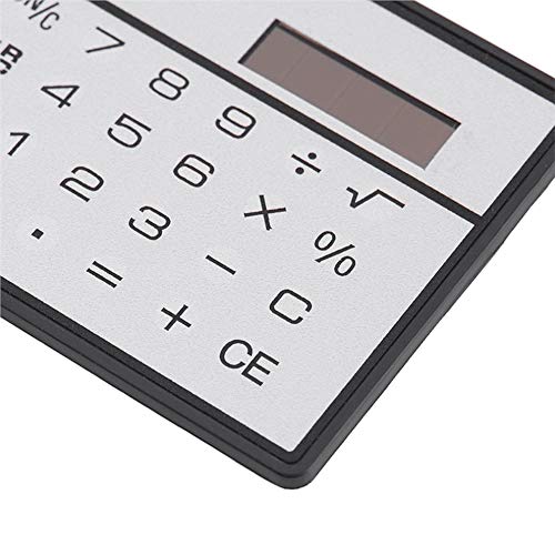Calcolatrice Sottile a Energia Solare, Doppia Alimentazione, Display LCD Inclinato, Tastiera Ampia, 10 Cifre, Funzioni Finanziarie, Uso Domestico in Ufficio con Energia Solare Calcolatrice Sottile a Energia Solare, Doppia Alimentazione, Display LCD Inclinato, Tastiera Ampia, 10 Cifre, Funzioni Finanziarie, Uso Domestico in Ufficio con Energia Solare