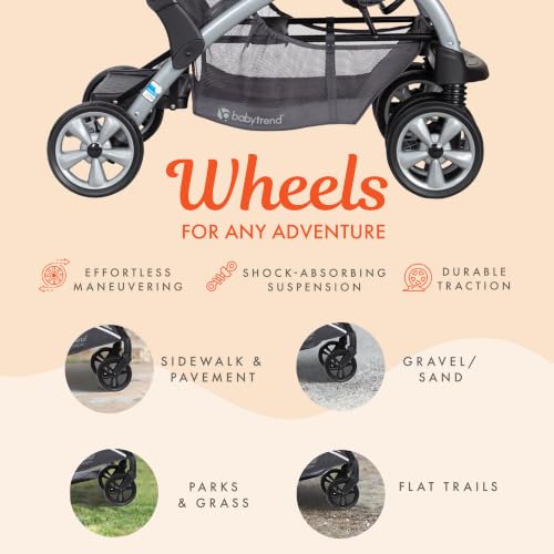 Baby Trend Infant/Toddler Double Stroller & 2 Car Seats, 3 Pc Set, Magnolia - image 6