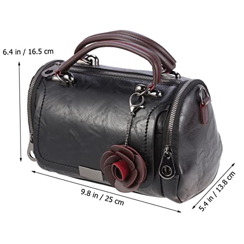 VALICLUD Pu Pillow Bag Cross Carry Bag Woman Bag Messenger Bag for Women Woman Winter Handbag Single Shoulder Bag Woman Barrel Black Pillows Pillow Handbags Shoulder Bag Pu Miss Wallet3