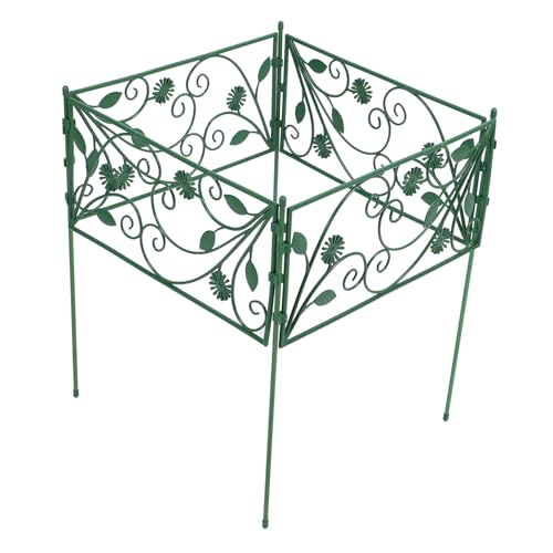 POPETPOP 1 Juego Pérgola de Malla Luces solares para Postes de cercas estacas para Plantas de Exterior Jardin Vertical jardín Vertical Cerca de Jardín Estante para jardín el plastico Green