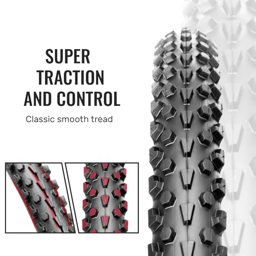 Mountain Bike Tires & Tubes Set: 26×2.1 Inch