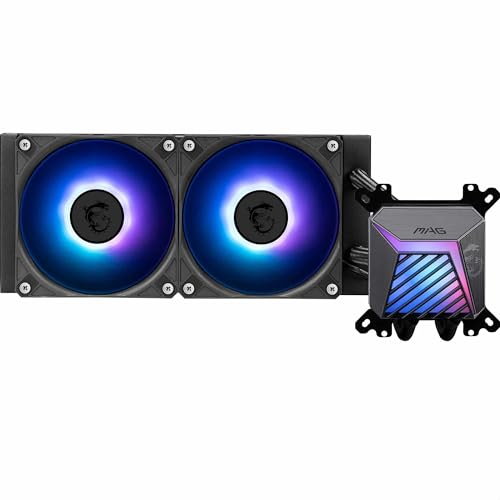 MSI MAG CORELIQUID A15 240 AIO CPU Liquid Cooler – Base de cobre con cobertura completa, diseño de canal de agua mejorado, ARGB GEN2, ventilador CycloBlade 9, radiador de flujo dividido, ventilador MSI MAG CORELIQUID A15 240 AIO CPU Liquid Cooler – Base de cobre con cobertura completa, diseño de canal de agua mejorado, ARGB GEN2, ventilador CycloBlade 9, radiador de flujo dividido, ventilador