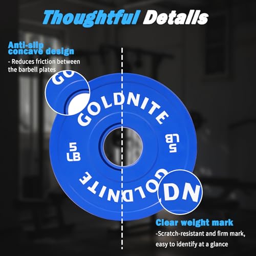 Image of Change Plates Set 1.25LB 2.5LB 5LB Set Fractional Weight Plate Olympic Bumper Plates for Cross Training Steel Insert Strength Training Weight Plates