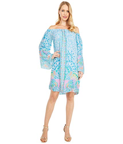 Lilly Pulitzer Nevie Dress Multi Caribbean Citrus Engineered SM