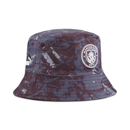 PUMA Manchester City Essentials Bucket Hat- Burgundy - Size: S/M