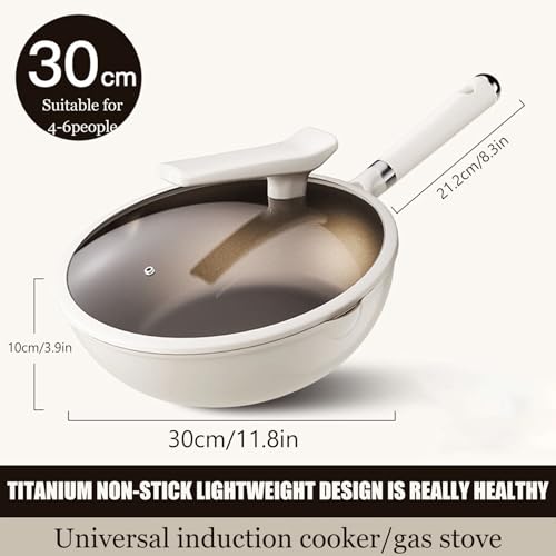 Wok antiadherente Titanio con tapa y espátula, 30 cm miniatura 2