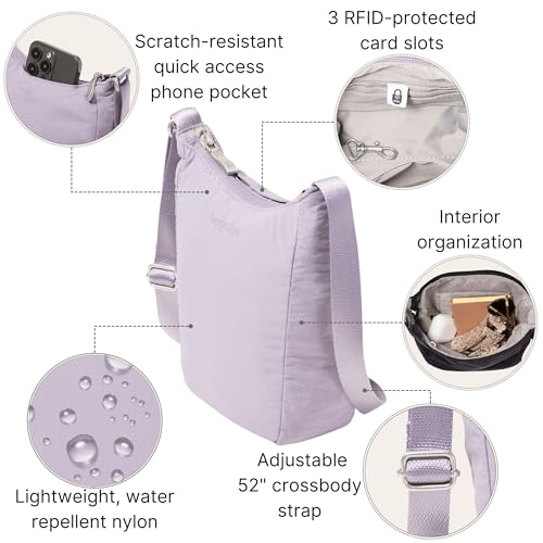 Image of Baggallini Swift Mini Crossbody Bag for Women - 4.5x7 Small Travel Purse with Crossbody Strap and RFID