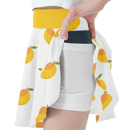 Girls Skorts High Waist Athletic Skirts with Shorts Mango Stretchy Teens Performance Tennis2