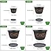 Usocik 4 Pack 10 inch Plant Pots, Retro Pattern Planters with Drainage Holes and Saucer, Sturdy Plastic Garden Flower Pots for Indoor & Outdoor Plants