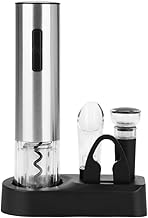 CIRCLE JOY Electric Wine Opener Base Set, USB Rechargeable Wine Bottle Opener, Wine Opener Gift Set, Automatic Corkscrew Set, Electronic Wine Opener, Sliver