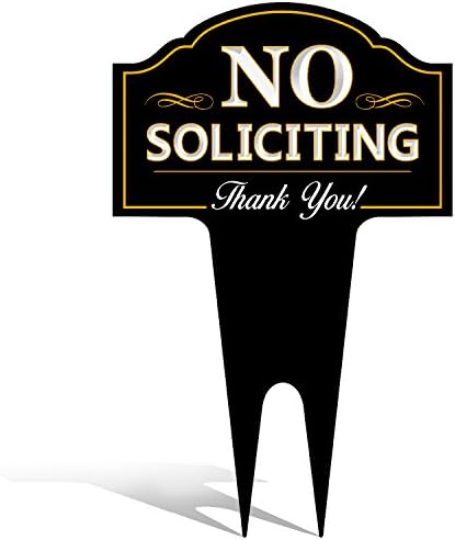 No Soliciting Sign Bundle for Home Yard/House Lawn Also Great for Businesses | Plus Oval Stylish Laser Cut | Made with Heavy Duty DiBond Aluminum. Stop Solicitation (Bundle)