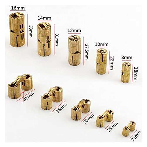 Charnière invisible 10mm en laiton pour meuble discret