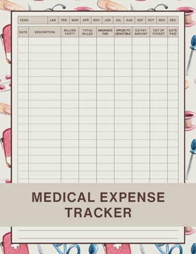 Medical Expense Tracker: A Record Logbook for Keeping Track Your Medical Spending, Bills, and Payment All in One Place | Health Expense Organizer: Media, Tylissa A.: Amazon.com