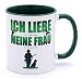 Produktbild Ich liebe es wenn mich meine Frau zum Jagen gehen lässt 6202 Tasse Becher mit Spruch Geschenke Geschenkideen Geschenkartikel Förster Jagd Hirsch Lustig Zubehör Jaeger