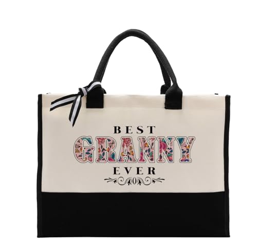 Cotton Canvas Tote Bag for Women, Beach Canvas Tote Gift for Granny miniatura 1