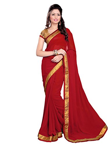 Sourbh Georgette Saree (5757_Red)