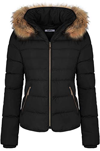 BodiLove Women's Fur Hooded Utility Jacket With Zipper and Fannel Lining3