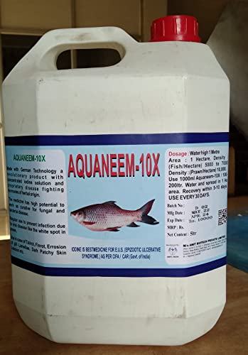 Image of AQUANEEM 10x Stablised Iodine Fish Disease Control in Tanks Ponds Aqua Sanitizer BioFloc (5000)