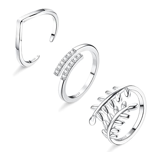 Sllaiss 3 Stücke S925 Zehenring für Frauen 925 Sterling Silber...