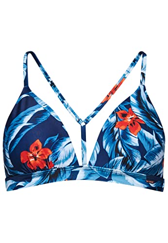 Superdry Womens 30-Swimwear Bikini, Indo Leaf Blue, Small