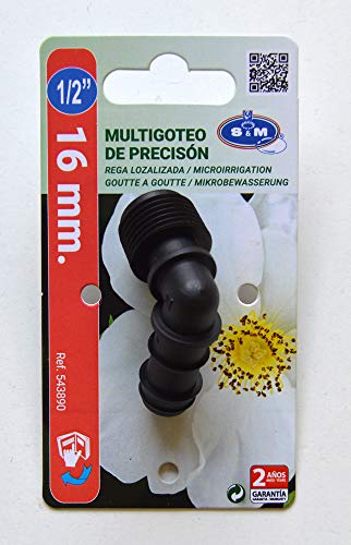 S&M 543890 Threaded Elbow 16mm x 1/2" Drip Irrigation, Black, Klein - Image 2