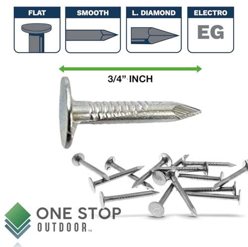 One Stop Outdoor OSRN-0075IN 200-Pack) 3/4-Inch Galvanized Roofing Nails Professional Grade thumb #1