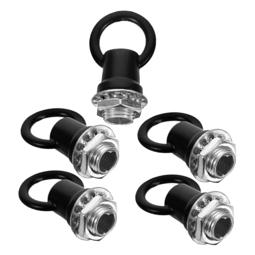 SHINEOFI Anelli Di Aggancio Per Apparecchi Di Illuminazione M10 Presa Per Lampadina, Estensione Catena Sospesa Per Luci Da Soffitto Alto, Ganci Chiusi in Metallo Nero 5 Pezzi Per Lampadari Regolabili