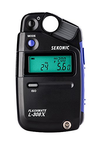 Sekonic FLASHMATE L-308X Photographers and Film Makers Exposure Meter - Black/Blue