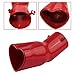 OtpOutopa Car Exhaust Tip 2.5 inch Inlet, Universal Car Exhaust Pipe Modification Tail Throat Tail Pipe Stainless Steel Muffler Tip, Adjustable Heart Shaped Car Thickened Pipe (Curved,Red)
