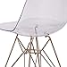 Flash Furniture Elon Series Ghost Chair with Gold Metal Base