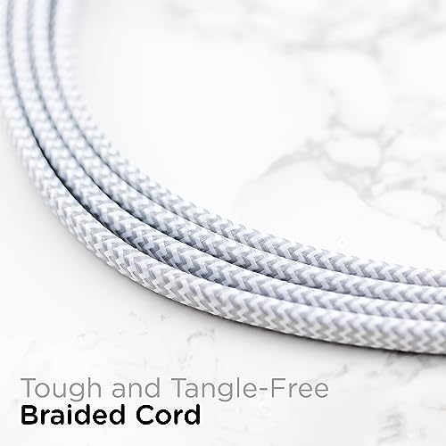image for Cordinate Extension Cord, 8 Ft, 3-Outlet Flat Plug, Braided with Multi
