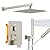 BESy Shower System with 12 Inch Rain Shower Head and Handheld Wall Mounted, High Pressure Rainfall Shower Faucet Fixture Combo Set with 2 in 1 Handheld Showerhead for Bathroom, Brushed Nickel