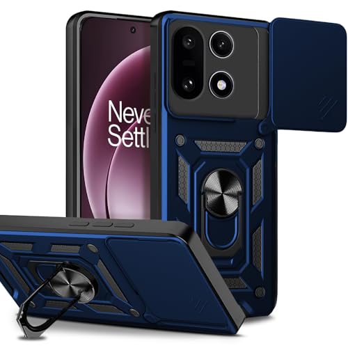 Image of AESTMO Tough Armor OnePlus 15 5G Bumper Back Case Cover | Ring Holder & Sliding Camera Shield Cover | 360 Degree Protection Back Case Cover for OnePlus 15 5G (Blue)