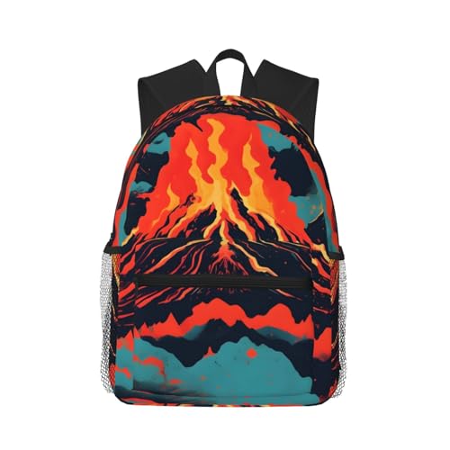 Sac à dos Volcano College noir léger avec poches pour homme et femme taille unique