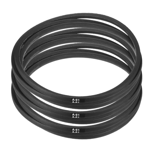uxcell 3pcs A91 or 4L930 Classic Wrapped Rubber V-Belt, 91"(2311mm) Inside Circumference, A Profile V Belt