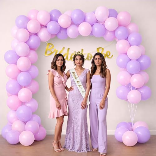 Image of Party Propz Bride to Be Decorations Kit - 39 Pcs Bachelorette Party Decor with Bride to Be Banner, Sash & Tiara, Balloons for Decoration, Bachelorette Party Decorations (Cardstock, Latex)