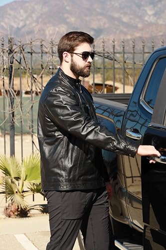 Victory Outfitters Men's Genuine Leather Jacket Multi Pocket Racing Jacket Motorcycle Jacket4