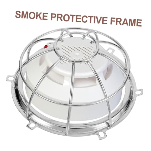 Cubierta protectora para detector de humo: evite daños físicos con metal resistente 7